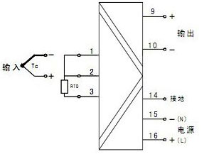 單路熱電偶/熱電阻輸入，單路輸出（一進一出）