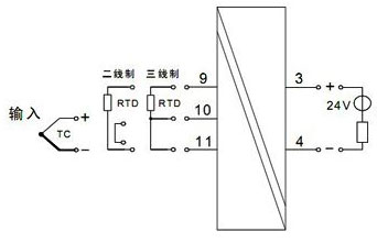 單路熱電偶/熱電阻輸入，單路輸出（一進一出）