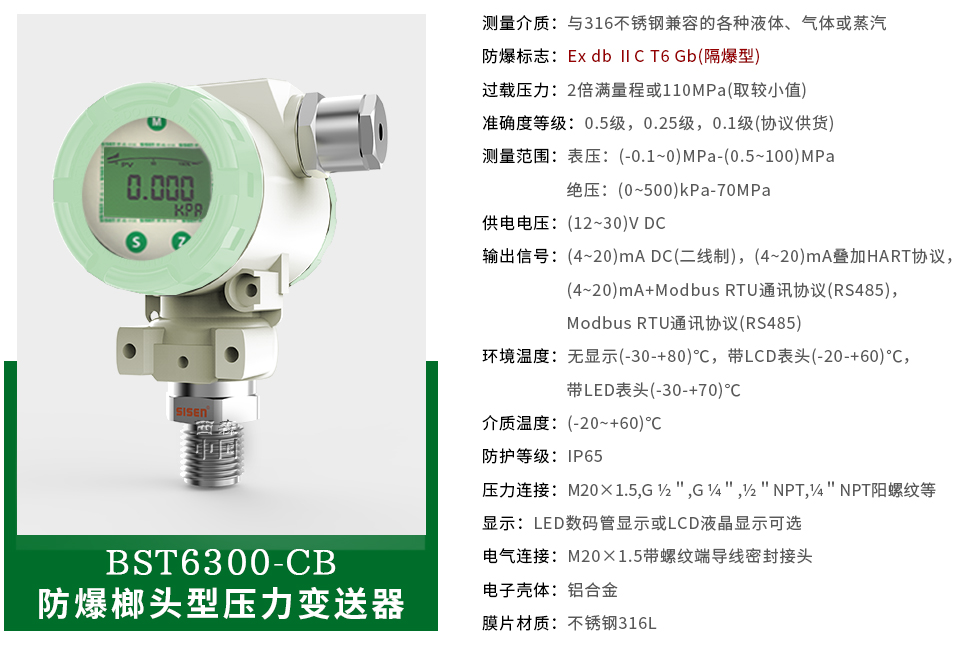 西森防爆工業型壓力變送器